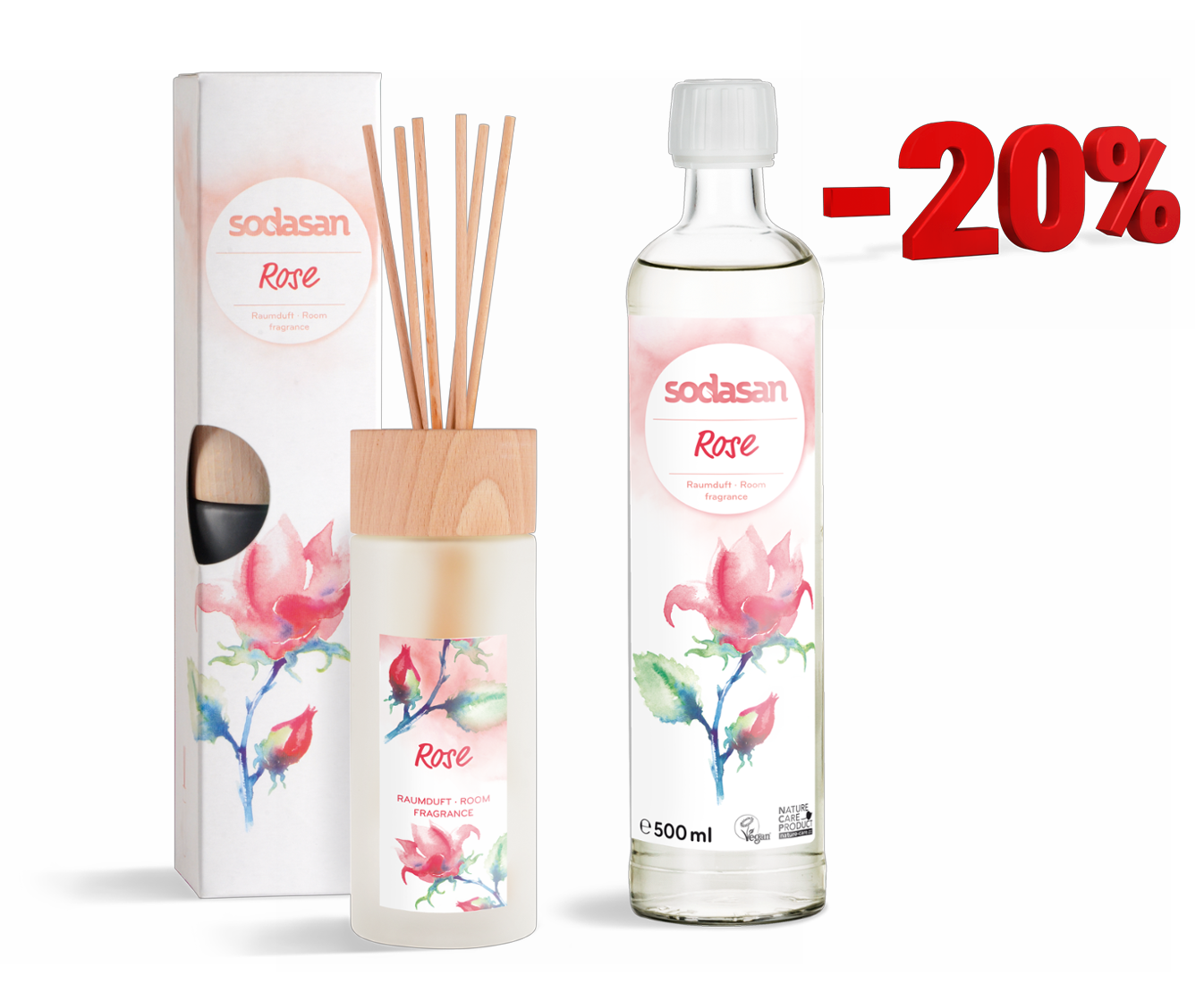 Raumduft Rose-Set