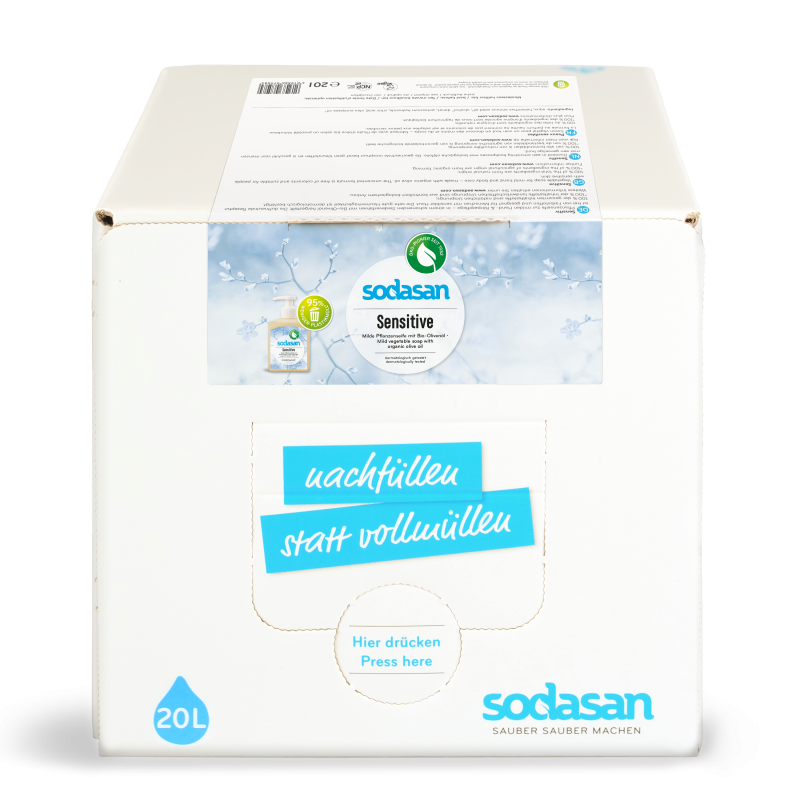 SODASAN Ökologisches Handspülmittel Sensitiv – 0,50 Liter, Parfümfrei & Hautfreundlich